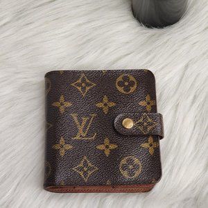 MI0919 - Louis Vuitton Monogram Compact Zip Bifold Wallet